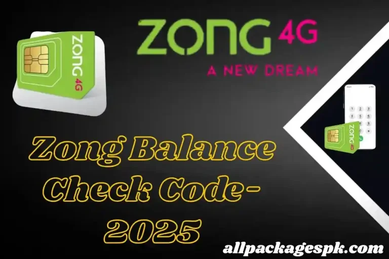 Zong Balance Check Code-2025