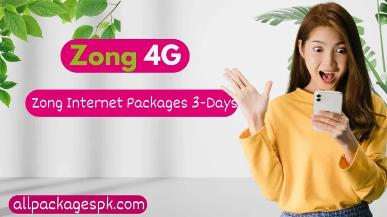 zong 3 day internet packages