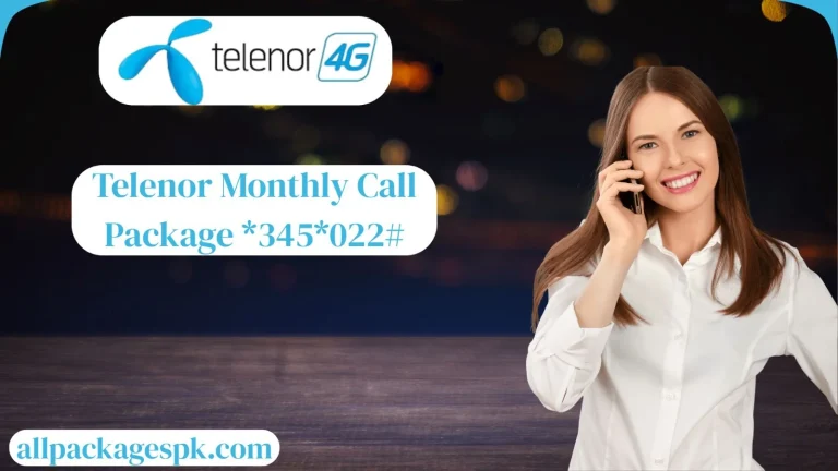 Telenor Monthly Call Package *345*022# –Non-Stop Calling for 30 Days 5 Telenor Monthly Call Package 345022#